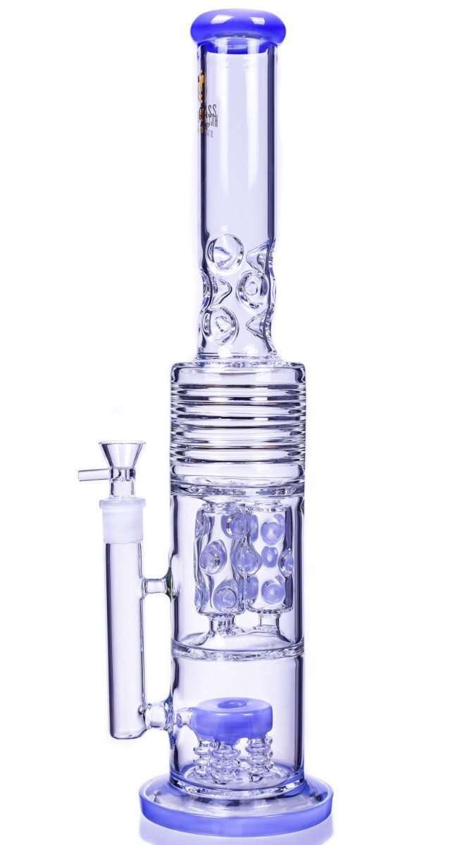 EXTRA THICK 22&Prime; TALL Bong Tobacco DOUBLE Perc STRAIGHT Bong BIG Water Pipe *USA*