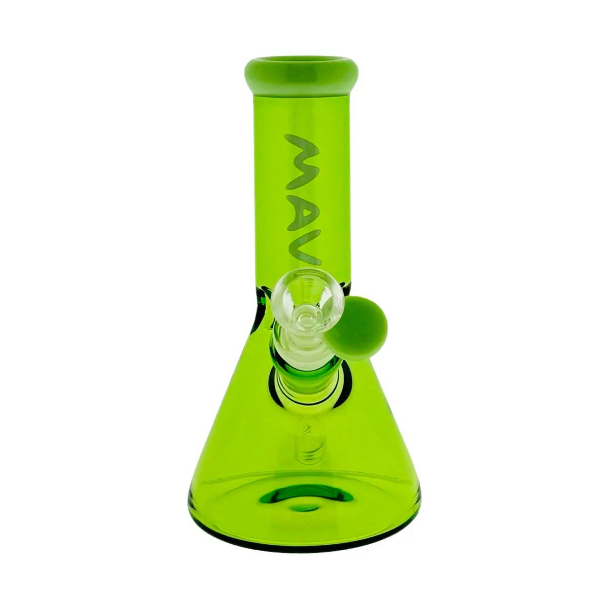 MAV Glass 7” Mini Beaker Water Pipe, Bong, Bubbler, Hookah, Color Ooze! In Stock