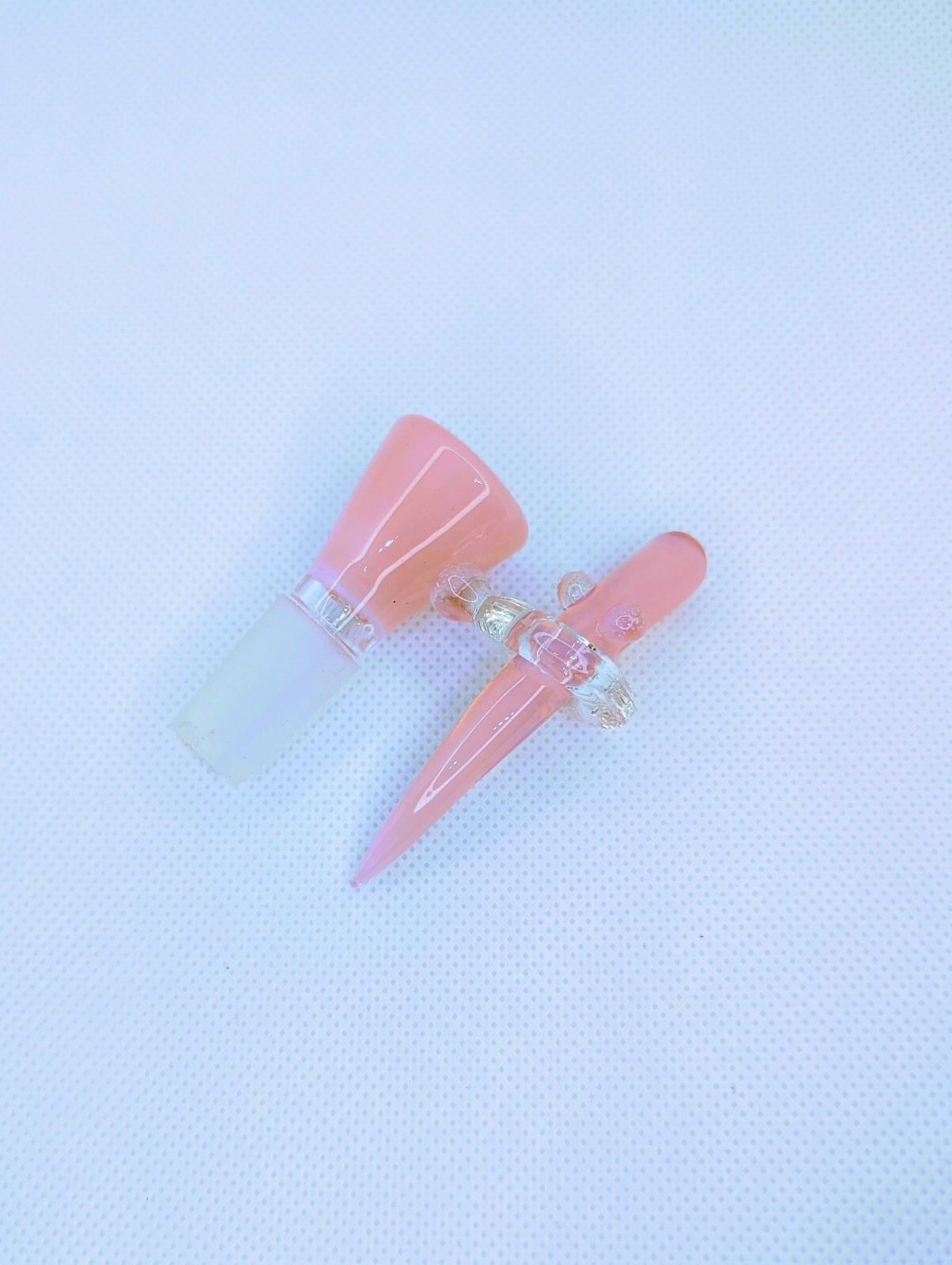 3&Prime; Pink 2 In 1 Integrated Screen Bowl Poker Cleaner 14mm Slide Bong Hookah Pipe