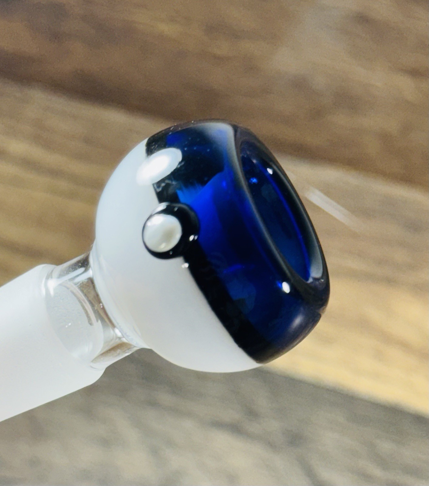 18mm Pokémon Blue Pokeball Male Glass Bowl Piece Slide Replacement