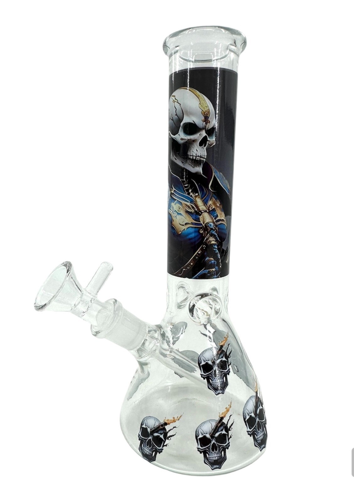 Best 8&Prime; Hookah Skull Cartoon Clear Water Glass Bong Shisha Tobacco Smoking Pipes