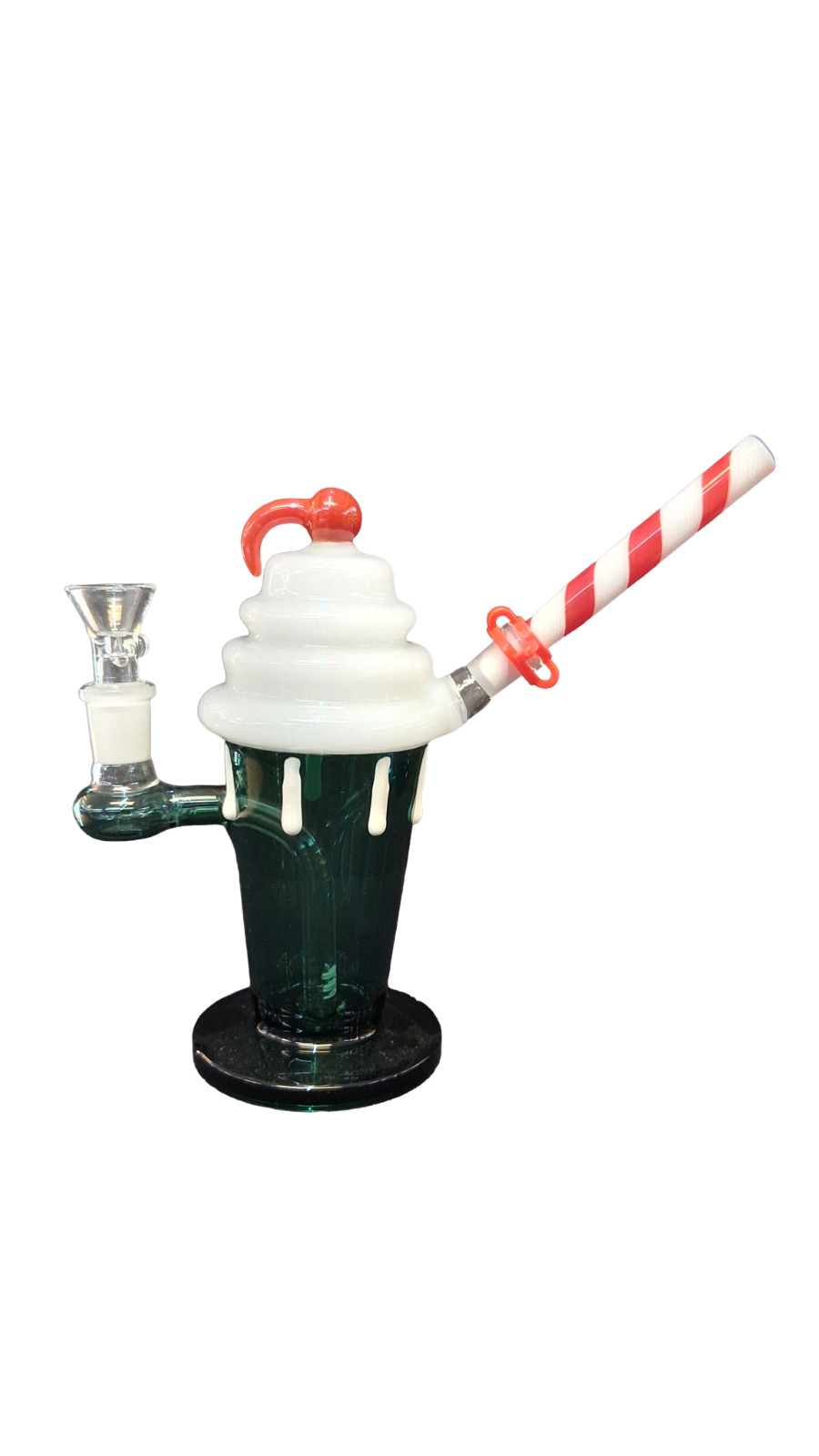 Gassy Glass Water Pipe 8in 14mm Sundae Green