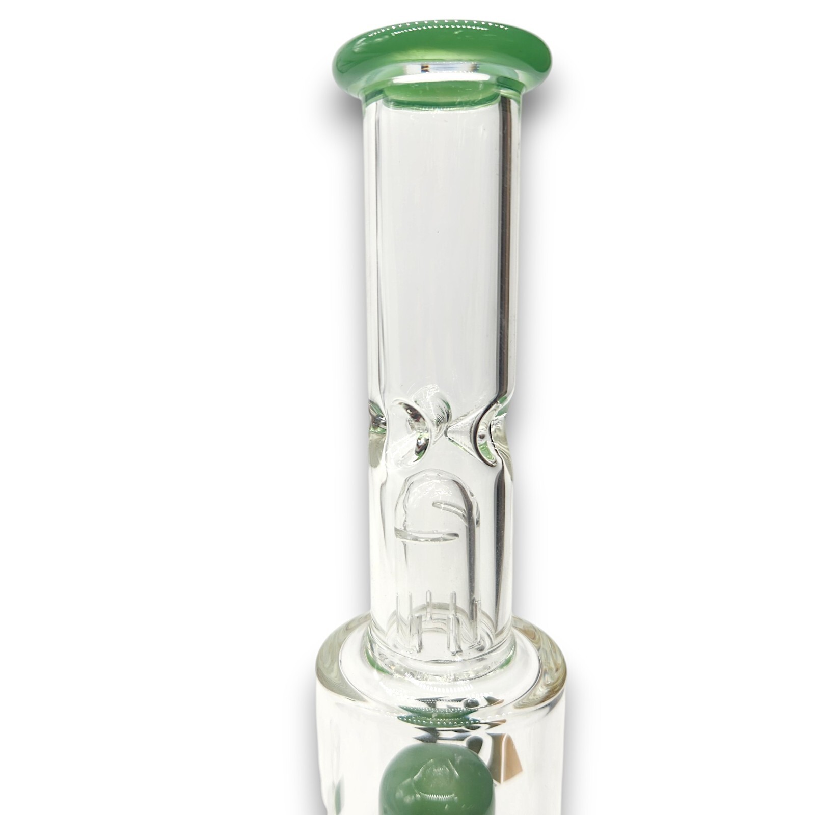 11&Prime; Straight Tube Beaker Bong Glass Water Pipe TURBINE PERC | Diamond