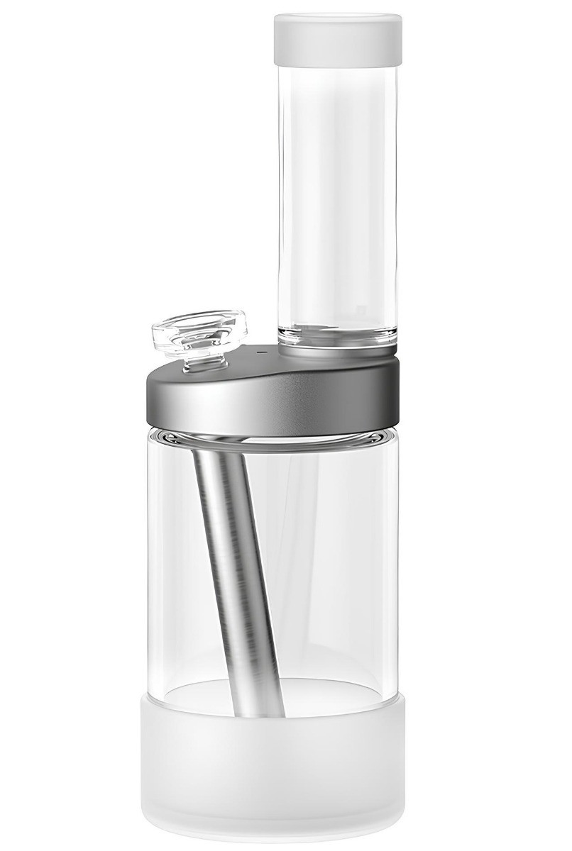 10&Prime; Metal Silicone Glass Bong Set Smoking Box Heavy Beaker Tobacco Water Pipe