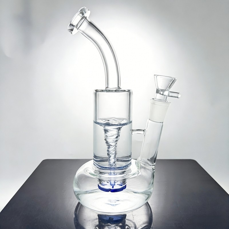 10&Prime; Glass Water Bong Tornado Cyclone Percolator Thick Glass Pipe w/18mm Bowl