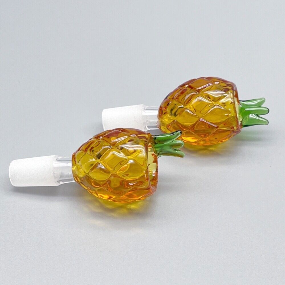 2PCS Pineapple 14mm Male Smoking Tobacco Glass Bowl Slide Bong Replacement Parts