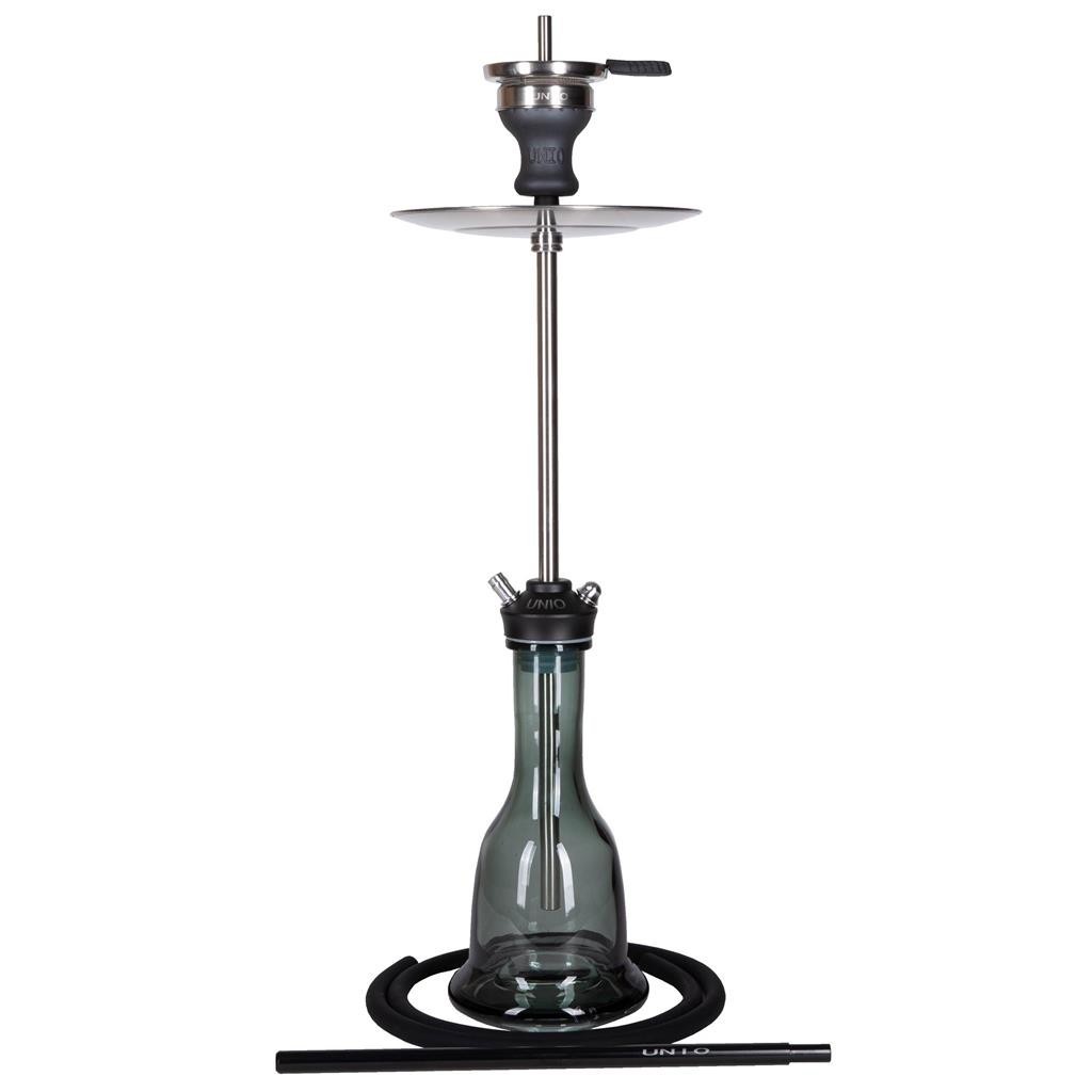 Amy Deluxe German Hookah Shisha Set, Unio 004.01 (Silver-black)