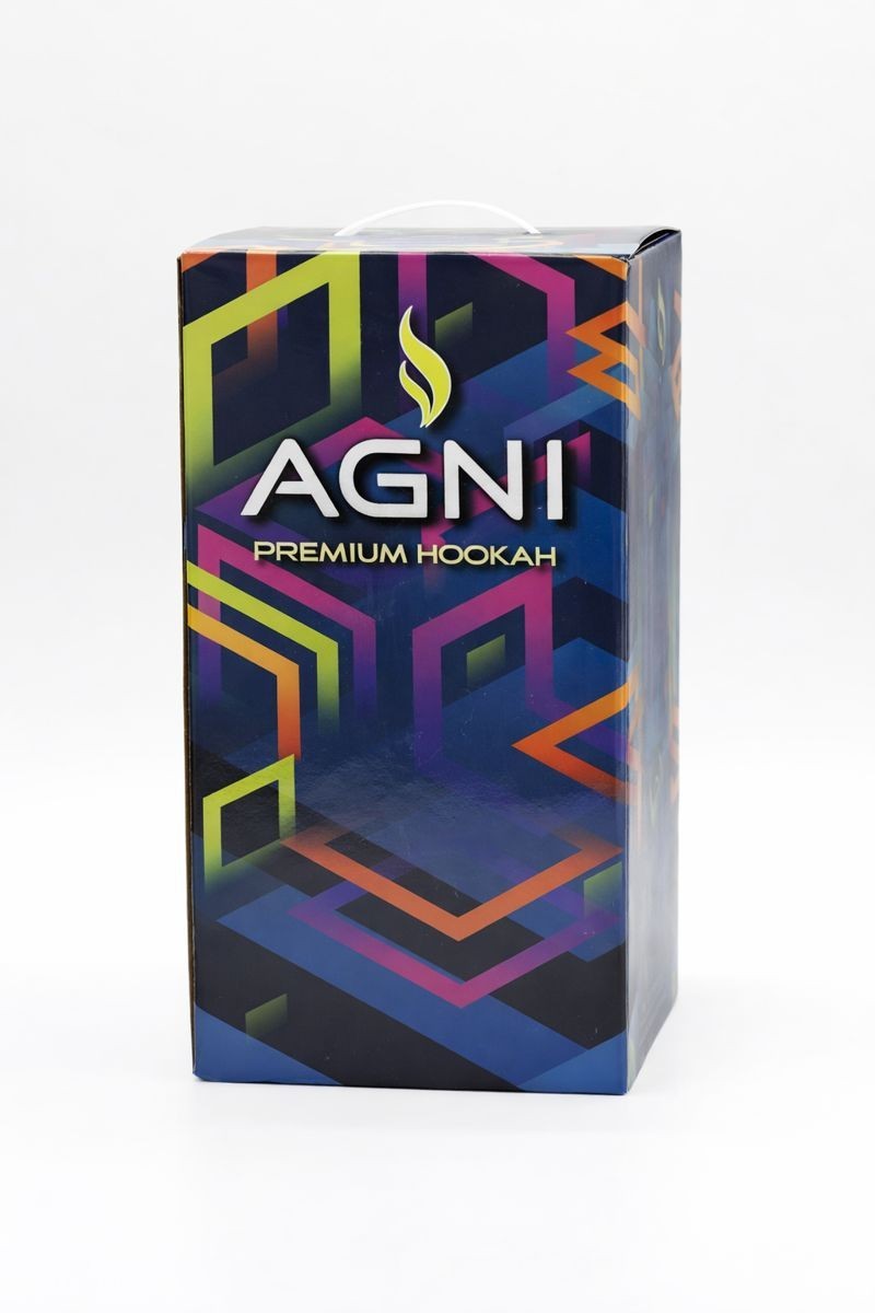 AGNI Hookah 12&Prime; Rock Premium Glass Handle with LED – Blue | Full Set | Free Ship