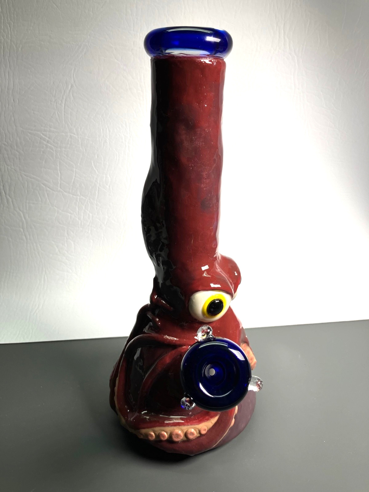 10&Prime; Heavy Glass Octopus Monster Bong Tobacco Water Pipe | Polymer Clay & Resin