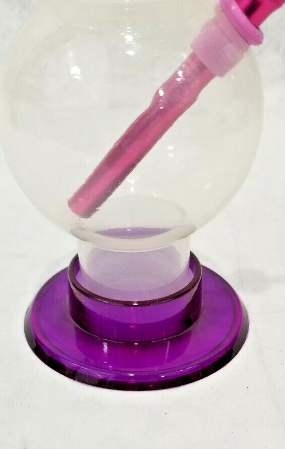 PINK&WHITE INHALE®️ 1.5&Prime;x 10&Prime; BUBBLE ACRYLIC HOOKAH WATERPIPE CARB US MADE