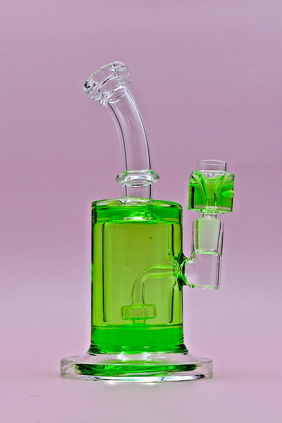 Freezable Glycerin Bong 10&Prime; Water Pipe Glass Bubbler Hookah with Matching Bowl