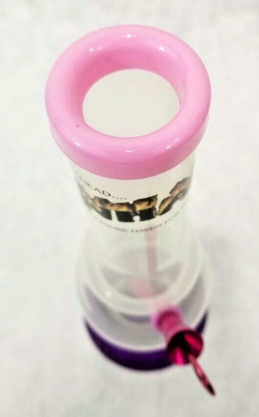 PINK&WHITE INHALE®️ 1.5&Prime;x 10&Prime; BUBBLE ACRYLIC HOOKAH WATERPIPE CARB US MADE
