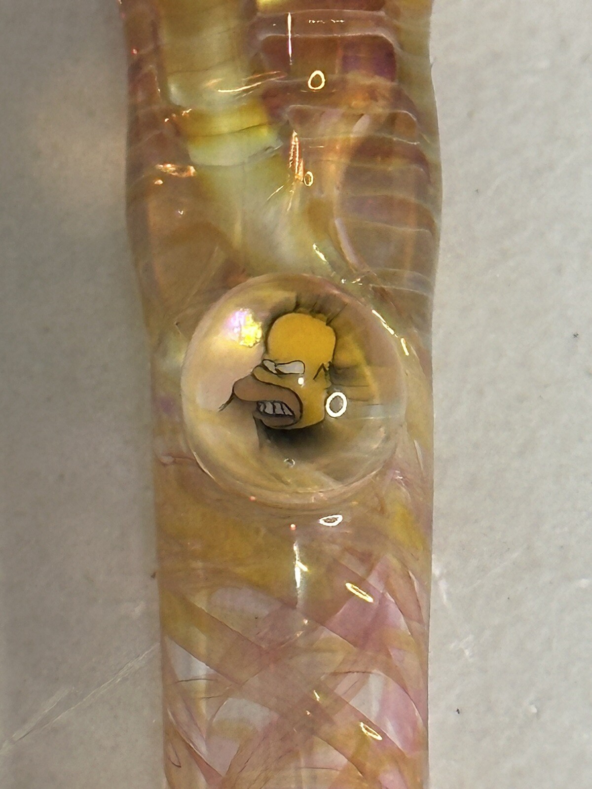 Vintage 3” The Simpsons Homer Glass Chillum Bowl Hand Pipe Millie *RARE*
