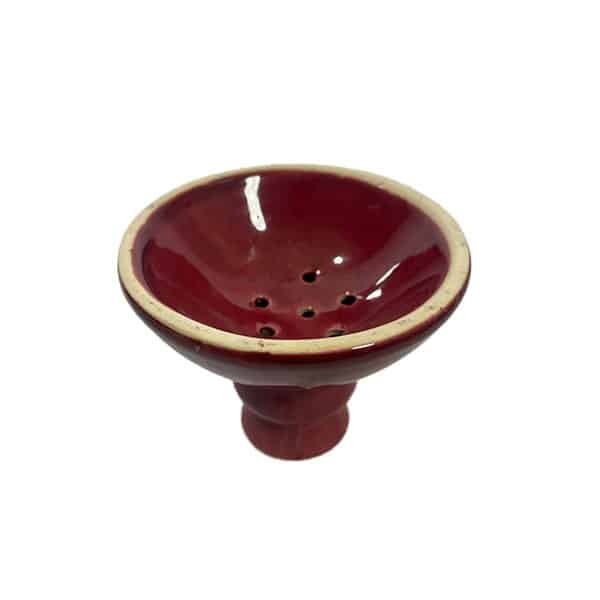 3.5&Prime; WIDE LARGE CERAMIC HOOKAH SHISHA BOWL WITH GROOMET INCLUDED RED