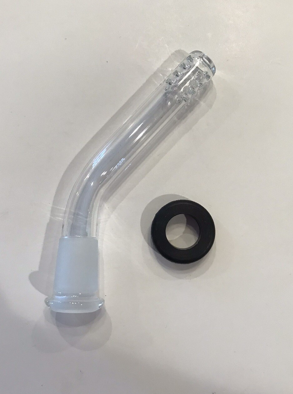 4” Inch Down Swiss Honeycomb Perc Curved Glass 45 Degree Bent 14mm Grommet