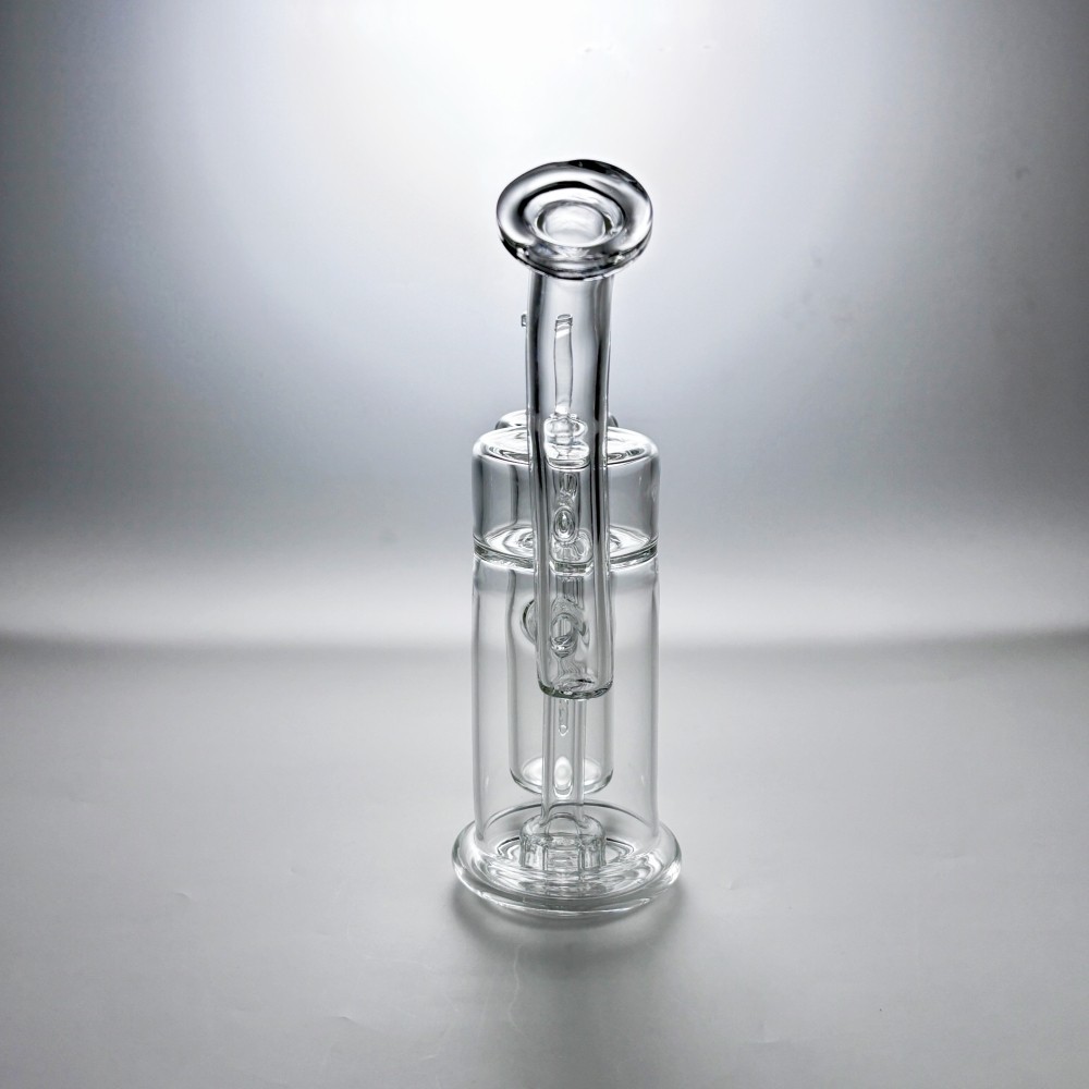 THICK 9&Prime; Glass Bong Double Chamber Water Pipe Tobacco Smoking Hookah W/Bowl
