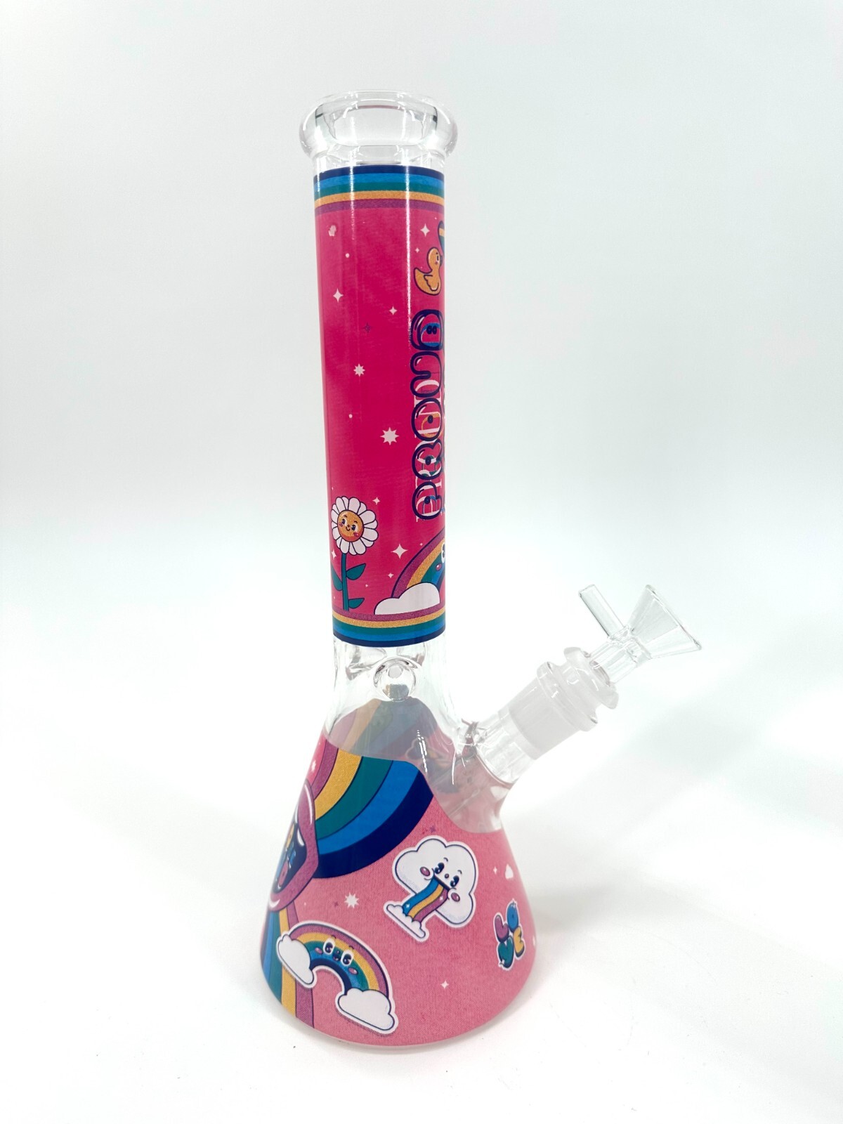 11&Prime; Cute Cartoon Heavy Glass Bongs Filter 14mm Bowl Bubbler Girls Gift
