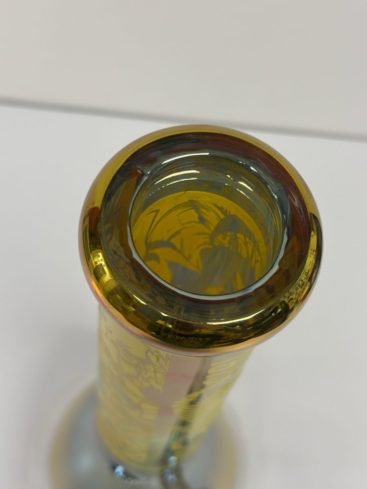 14&Prime; inch Glass Water Pipe Bong Graffiti Shine + bowl and down stem Free Shipping