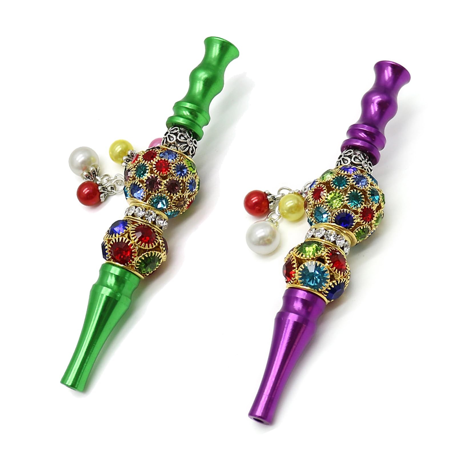 2PCS Metal Hookah Tips – Shisha Hookah Accessories Alloy Mouthpiece (Green, P…