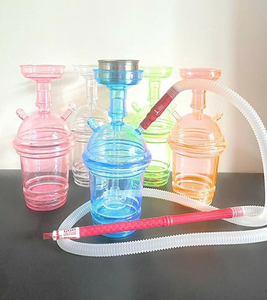 Portable Hookah Shisha Smoking Travel Cup With LED Light. Multiple colors.