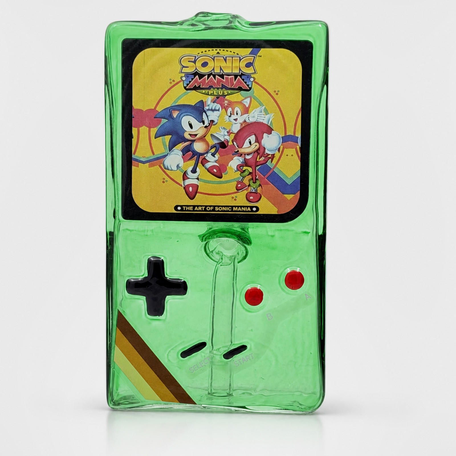6&Prime; Green Retro Handheld Game Console Glass Bong Water Pipe Smoking Tobacco Bowl