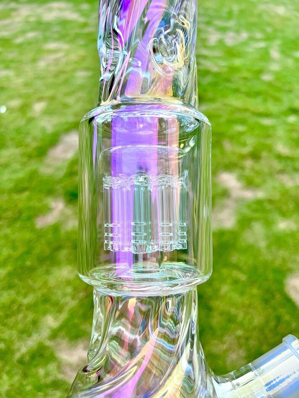 Tall Beaker 12“ bong Glass Water pipe tree Branched Smoking Recycler 14MM bowl