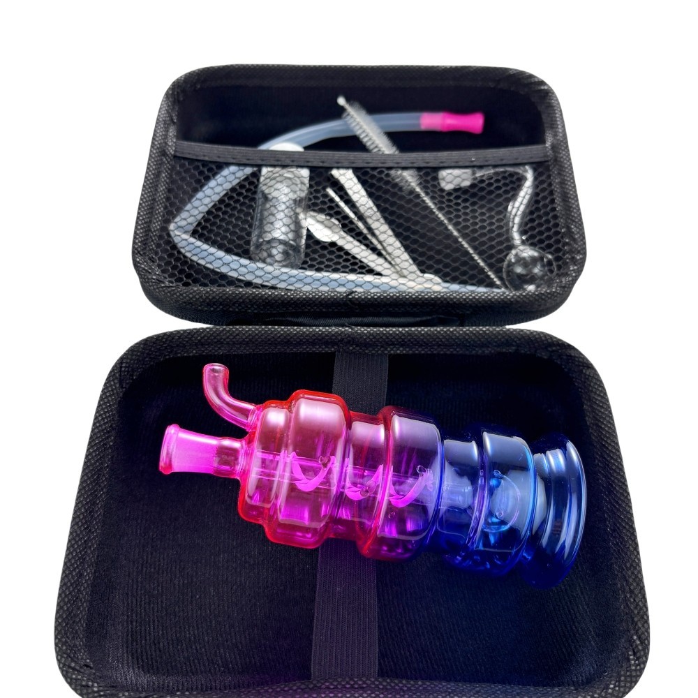 Best Glass Bong 4.7&Prime; Pink-Blue Smoking Water Pipe Bubbler Filter W/Tool Box 2025