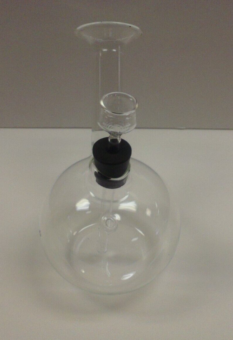 8&Prime; TOKER WATERPIPE HANDHELD BUBBLE PIPE W/ THUMB CARB THICK BONG HOOKAH CLEAR