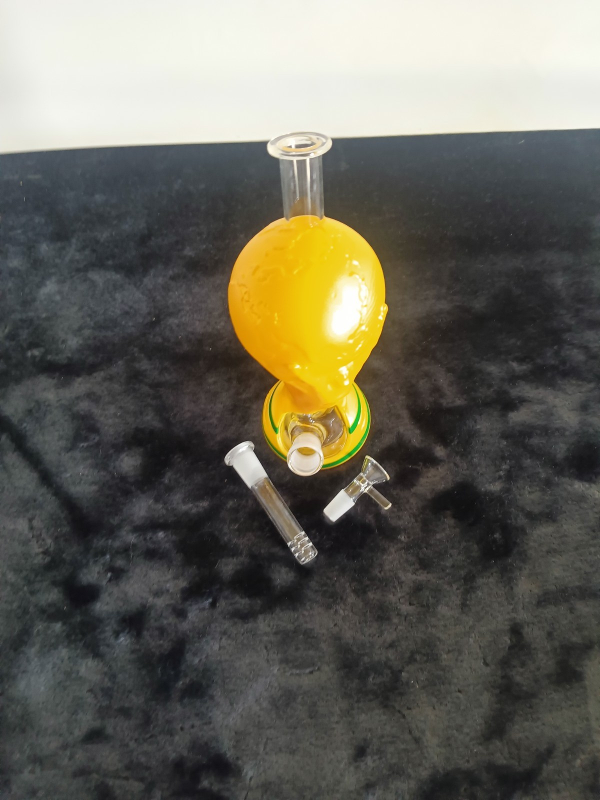 10&Prime; World Cup Trophy Glass PVC Bong Water Pipe Smoking Beaker Hookah