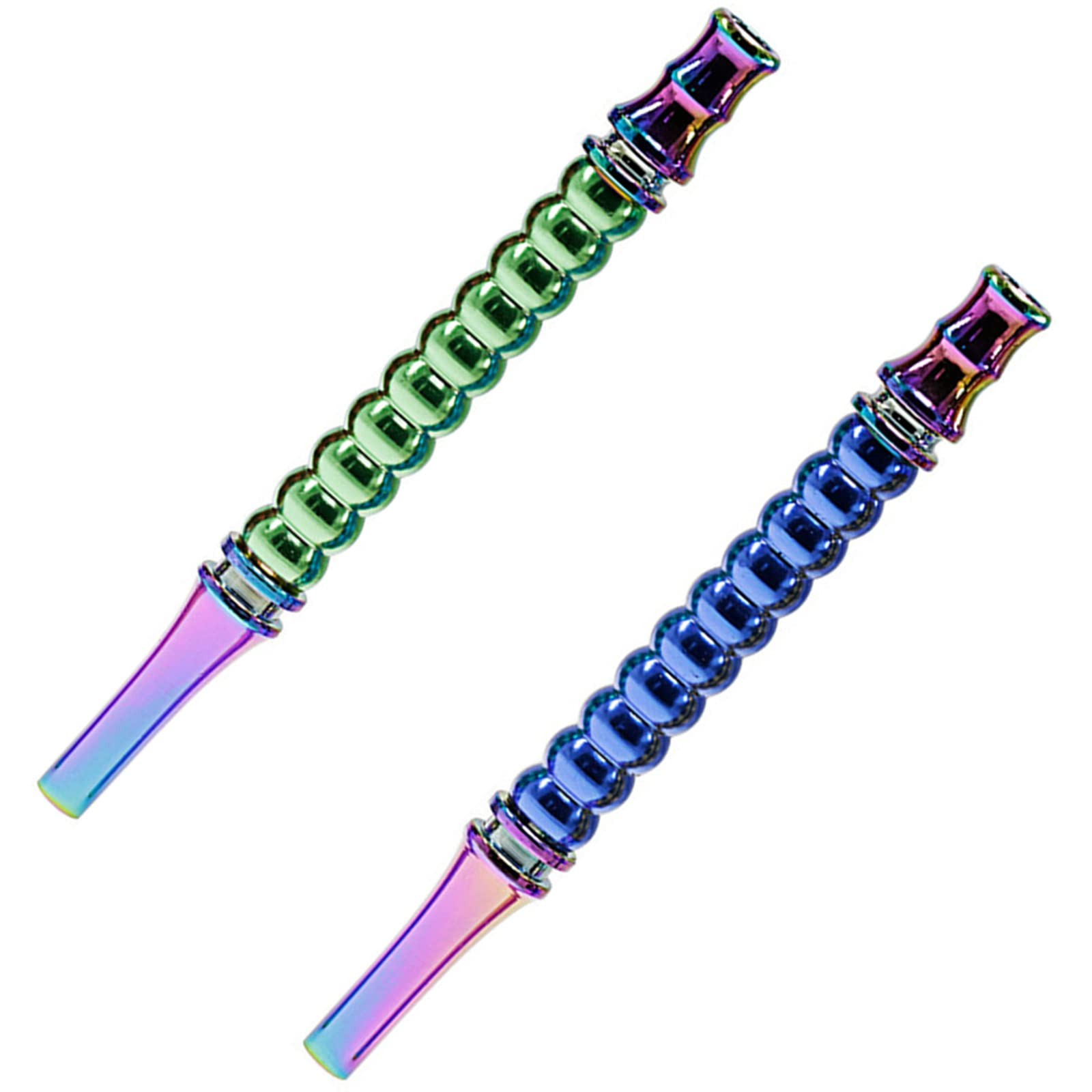 2PCS Metal Hookah Tips – Alloy Hookah Mouthpiece Shisha Hose (Blue, Green)