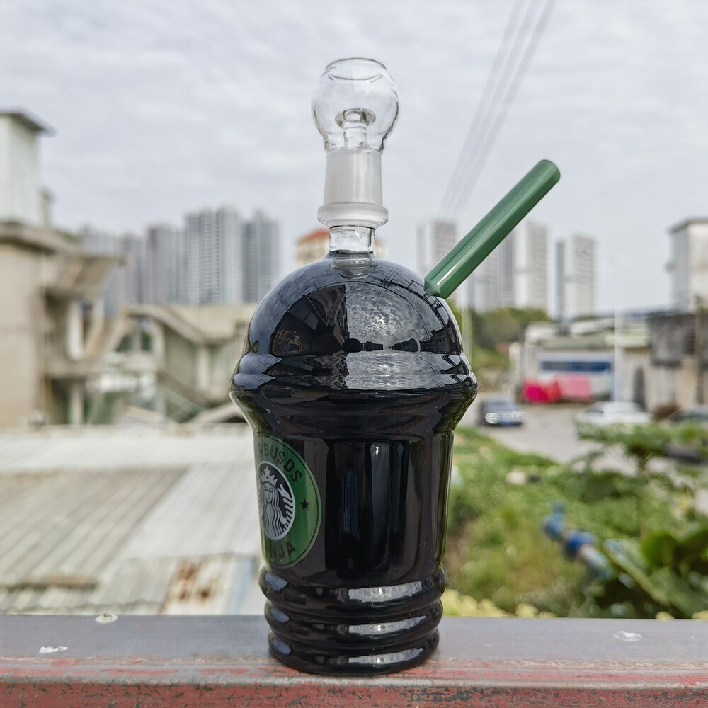 8inch Heavy Glass Bong Coffee Cup Hookah Water Pipe Smoking Pipes Percolate Bong