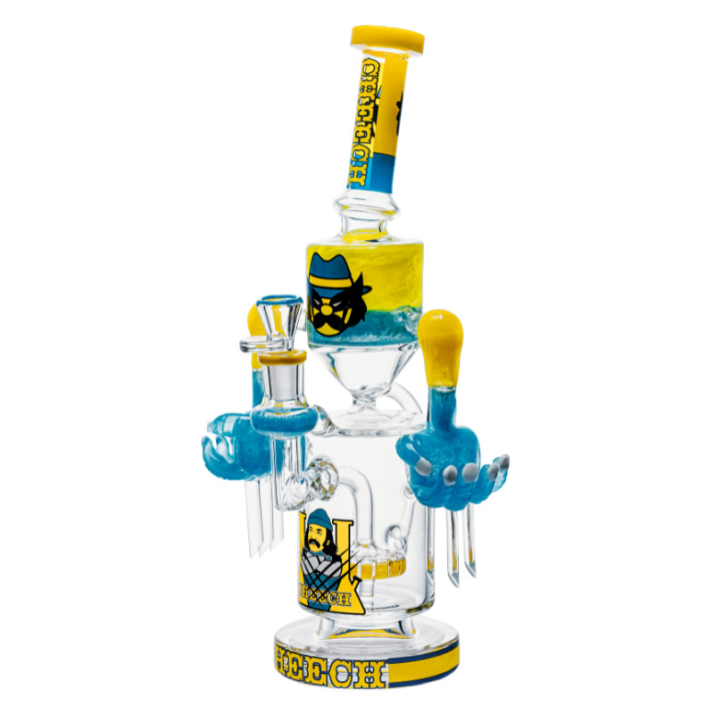 13&Prime; Cheech – The Enforcer – Percolator Beaker Bong – Glass Water Pipe
