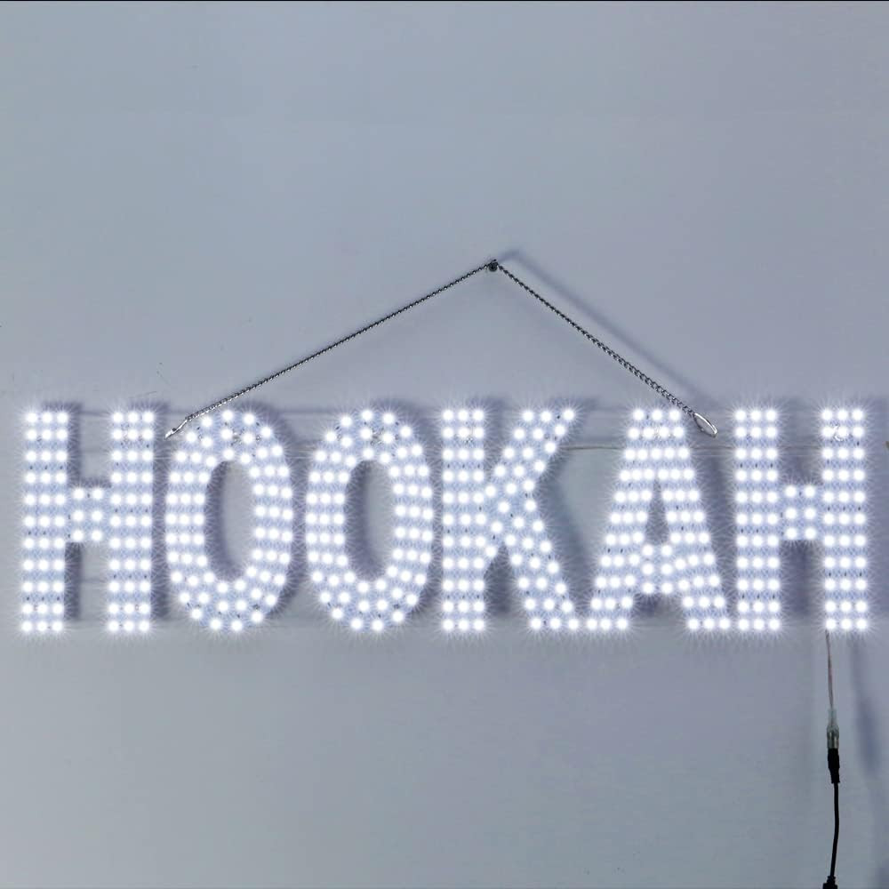 30&Prime;X10&Prime; Large LED HOOKAH Signs for Smoke Shops, Super Bright Unique Design HOOKA