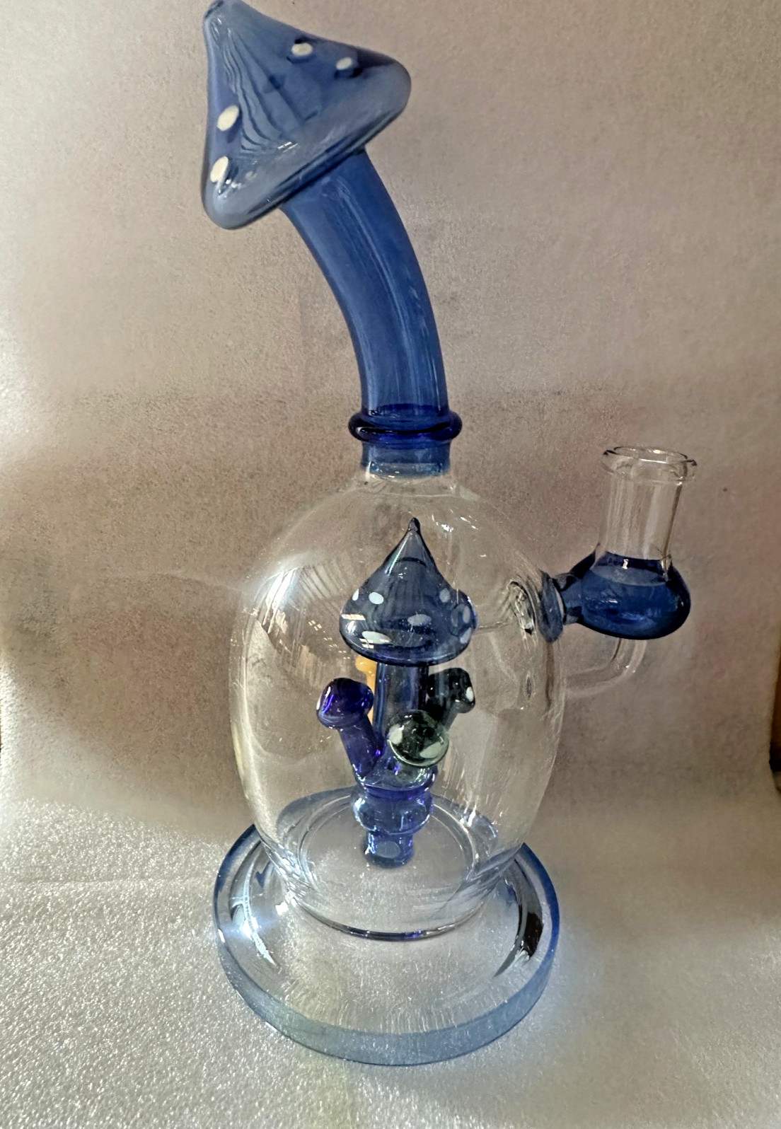 10&Prime; 3D Glass Bongs Smoking Glass Water Pipe with 14mm catcher
