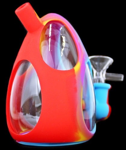 Yoshi Pek Egg Silicone and Glass Water Pipe
