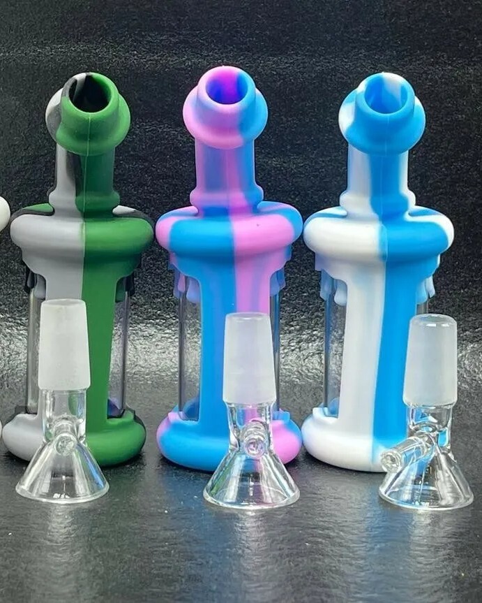5 Inch MINI Unbreakable Silicone Bong Detachable Water Pipe + SCREENS!
