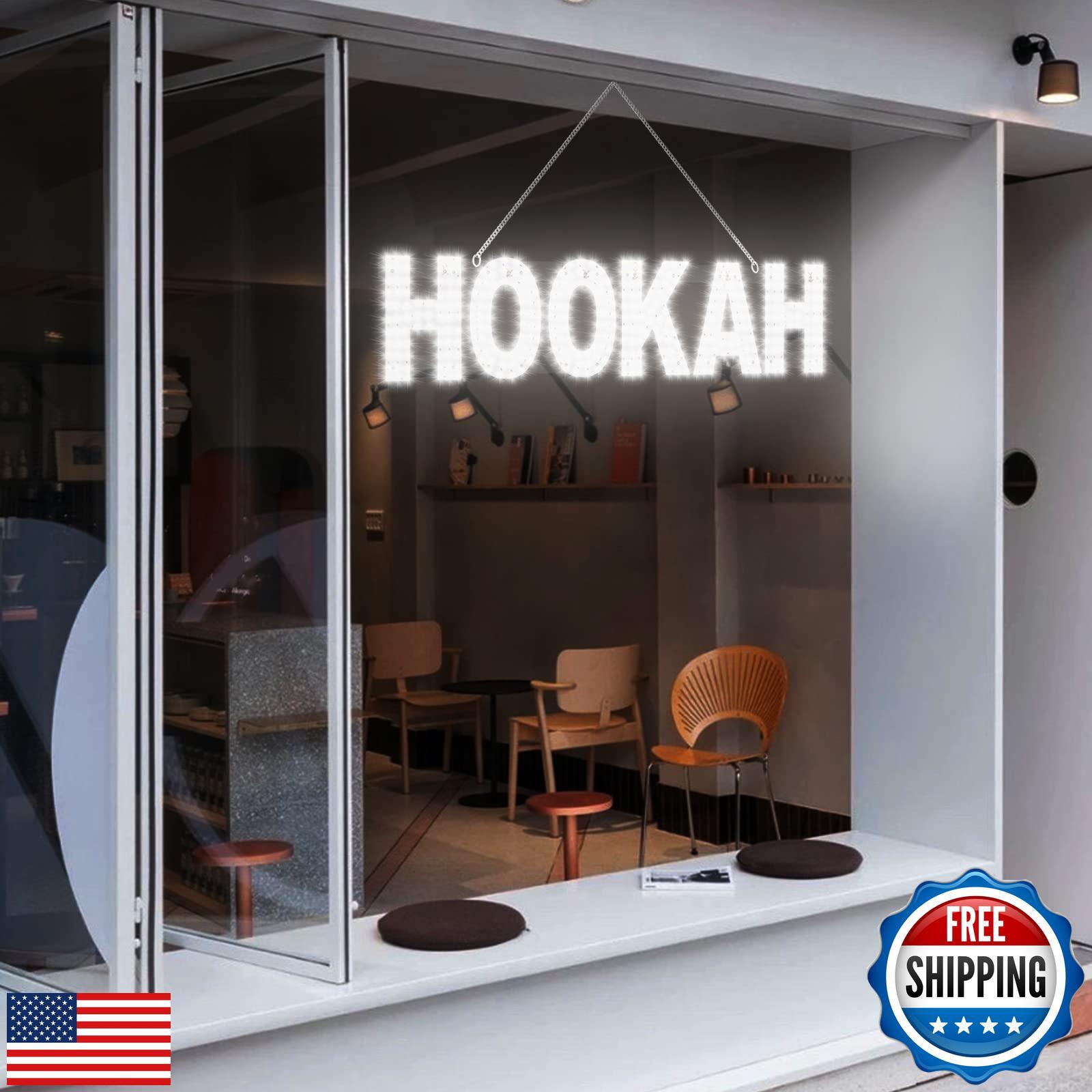 30&Prime;x10&Prime; Large LED HOOKAH Signs for Smoke Shops, Super Bright Unique Design HO