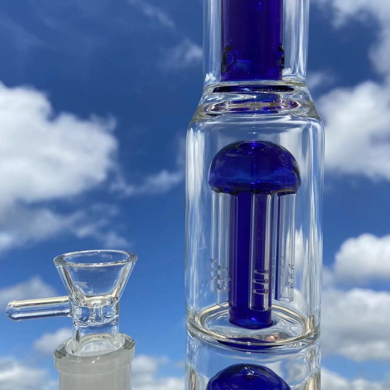 16.5 Glass Bong Glass Water Bongs Bowl Tornado Percolate Pipe Hookahs 18mm Bowl