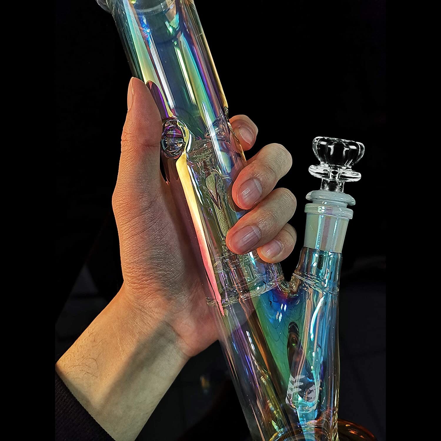 12 » Hookah Water Smoking Pipe Glass Bong Beaker Bubbler w/ ICE catcher Bongs