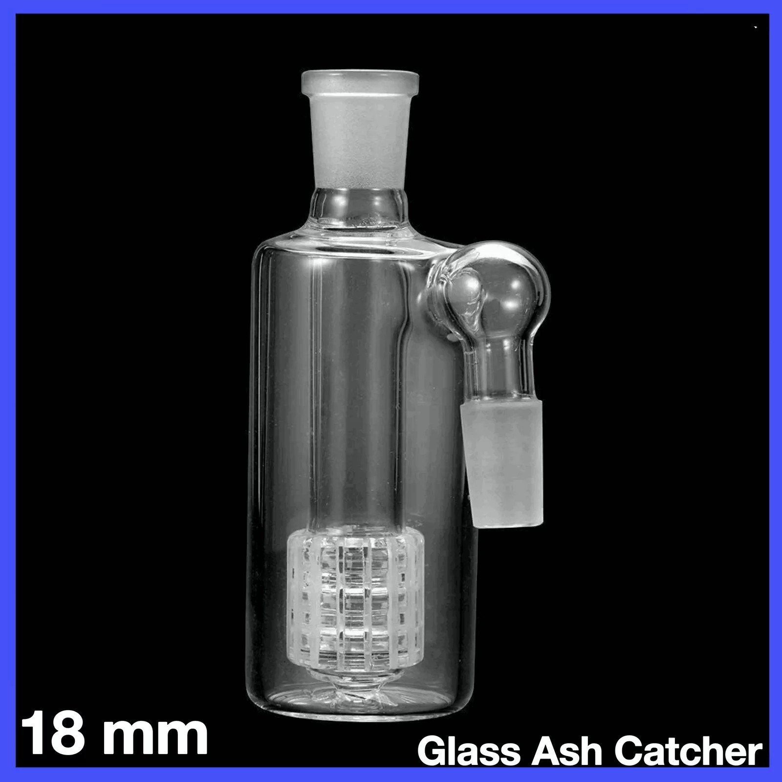 18mm 90° 4.7&Prime; Glass Ash Catcher Matrix PERC Smoking Water Pipe For Glass Bong