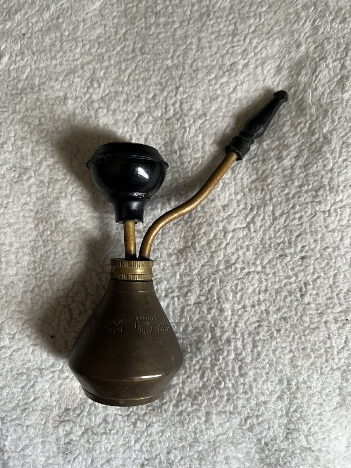 Vintage Brass India Handcrafted Miniature Hookah Figure