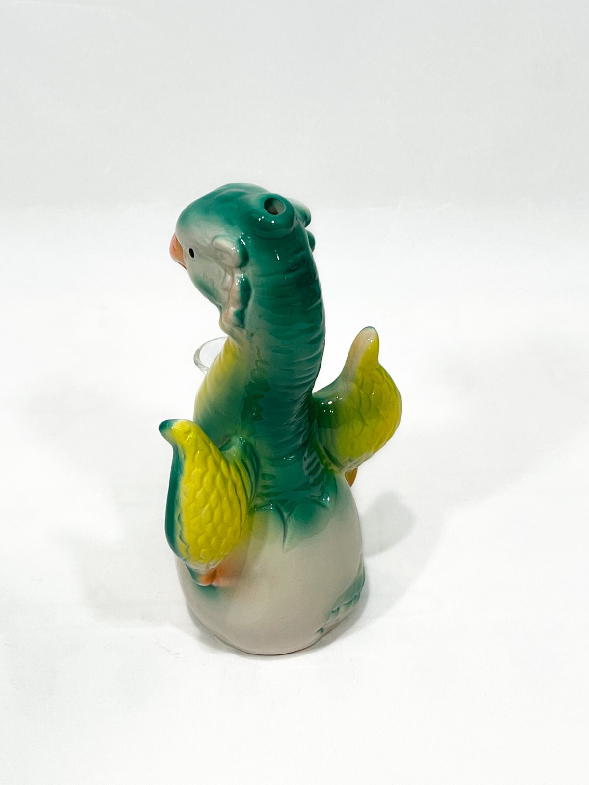 7.5&Prime; Ceramic Water Pipe – “DRAGON” Bubbler. With a glass-on-glass stem