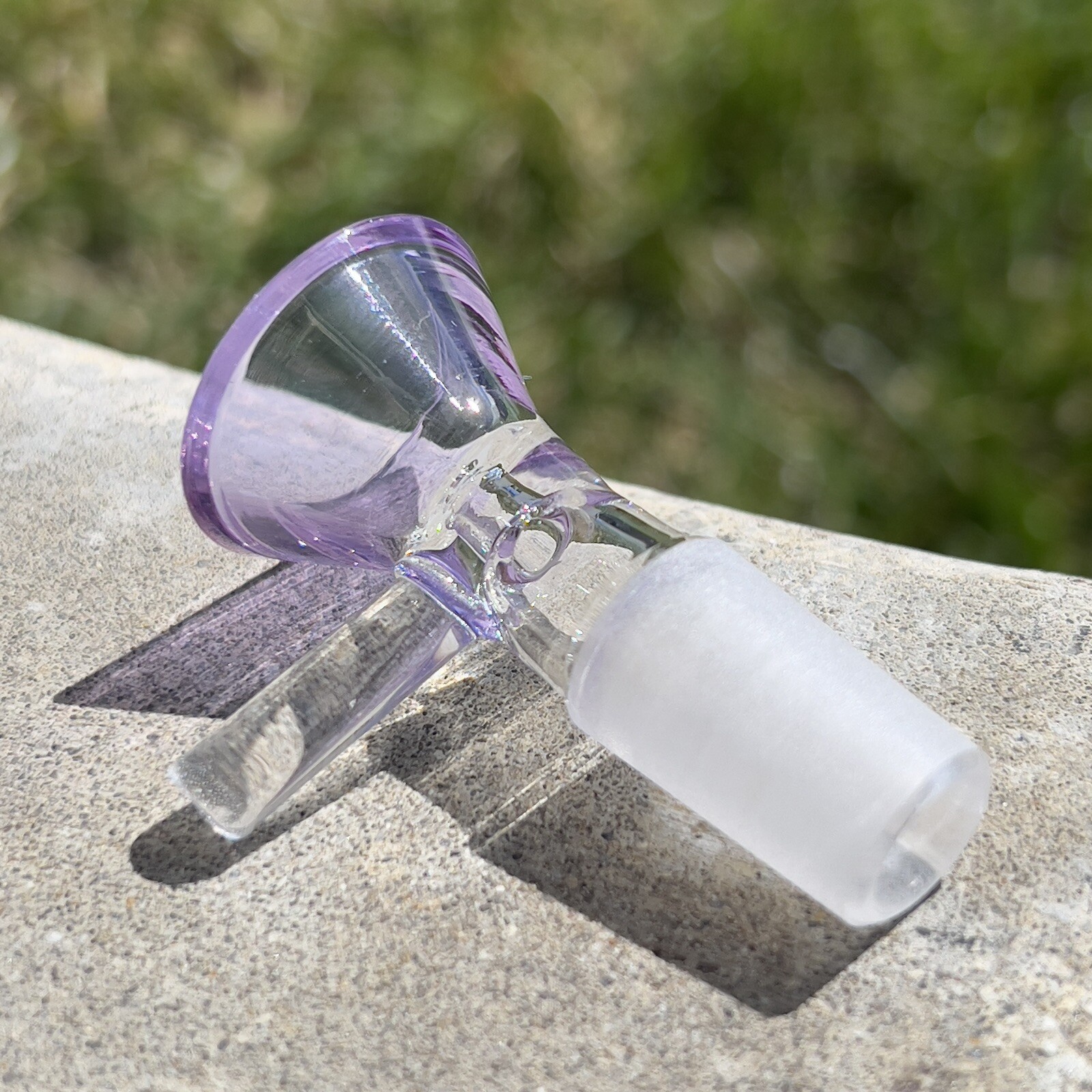 Purple 14MM Glass Bowl Piece Male Slide – Water Pipe Bong Bowl Replacement Head