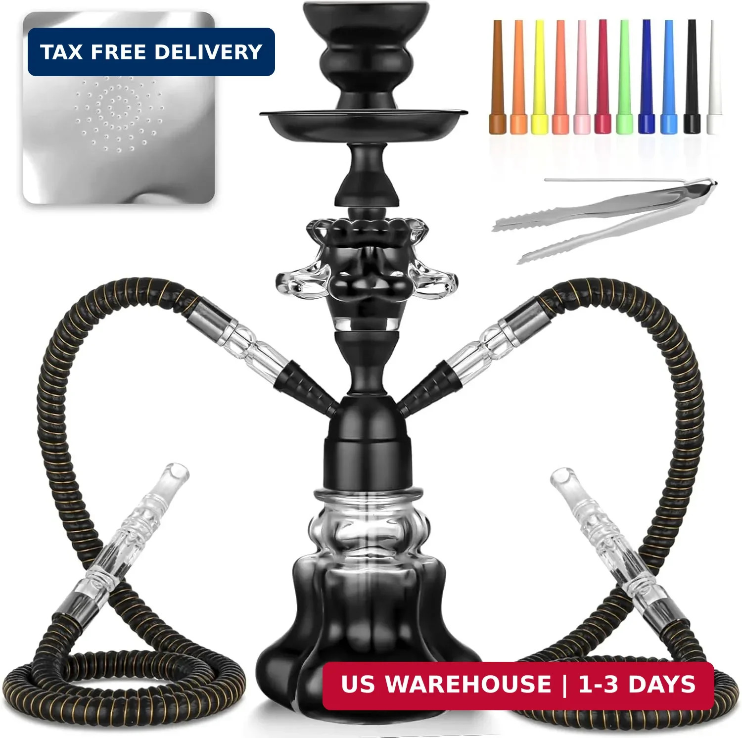 Hookah Set With Everything 14 » Shisha Hookah Complete Set – Glass Flower Vas…