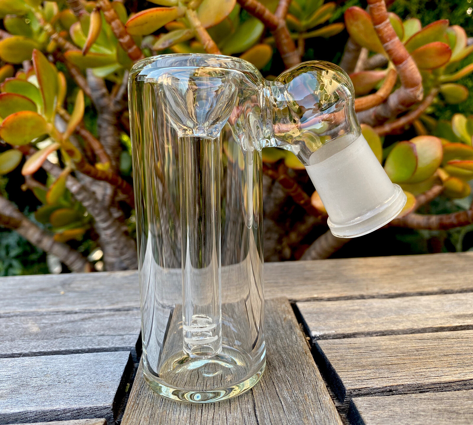 Glass Ash Catcher bowl 18mm Female 45 Degree Clear Glass Downstem Fixed