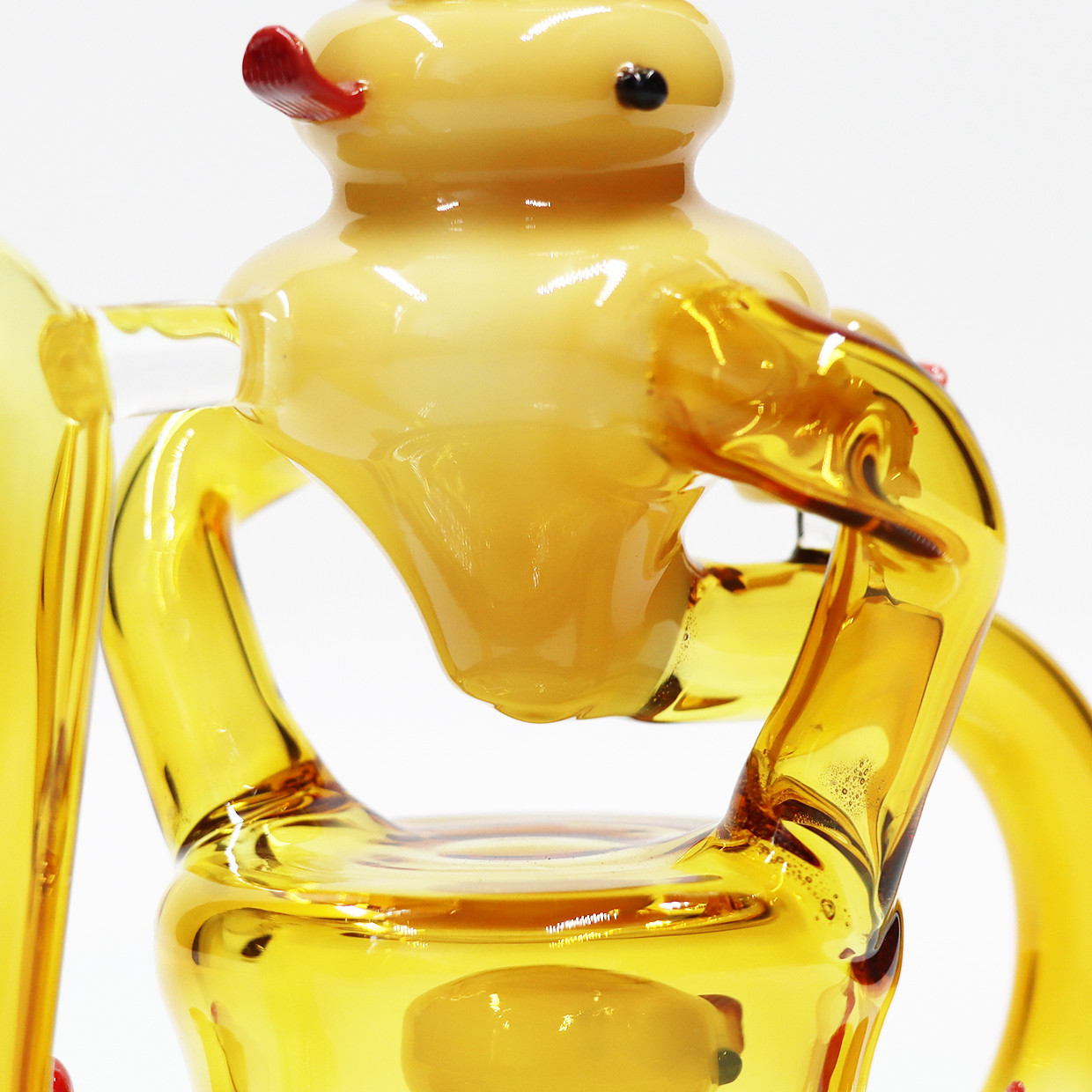 8in Duck Glass Bong Water Pipes Smoking Tobacco Recycler Bongs Hookah 14mm bowl