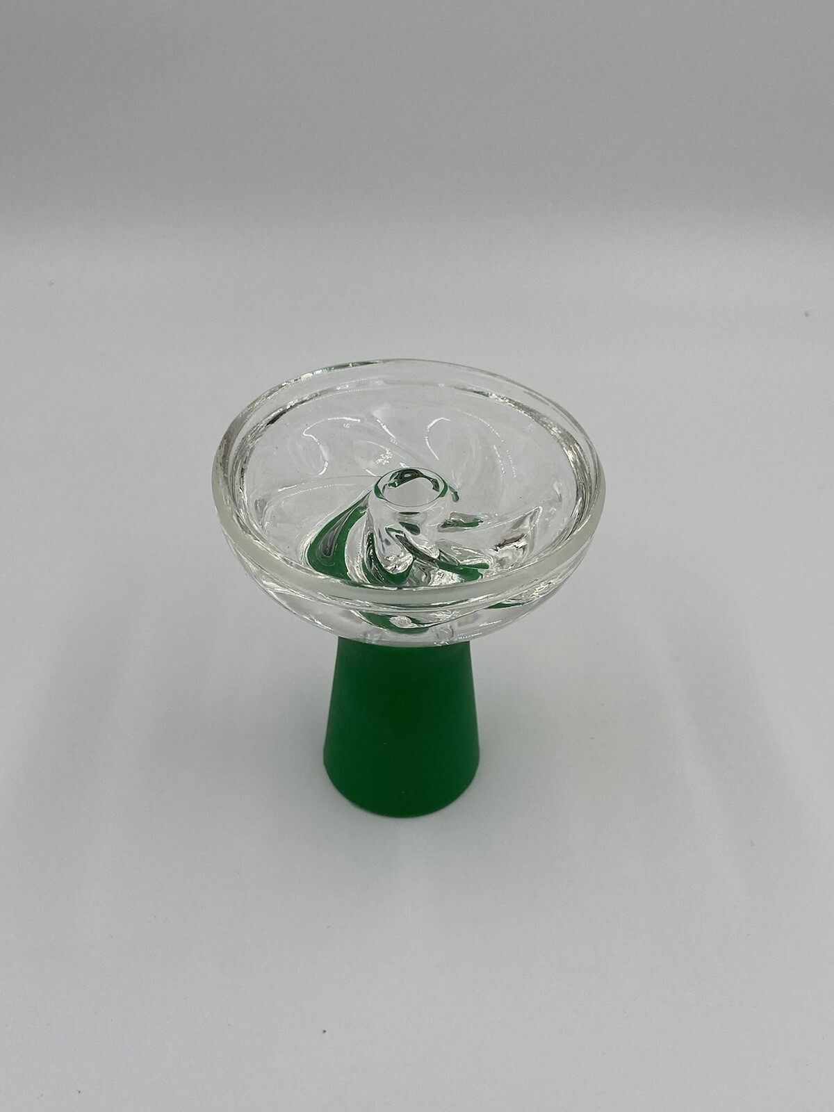 Green Hookah Shisha Flower colored glass Half Silicone bowl With Heat Managment