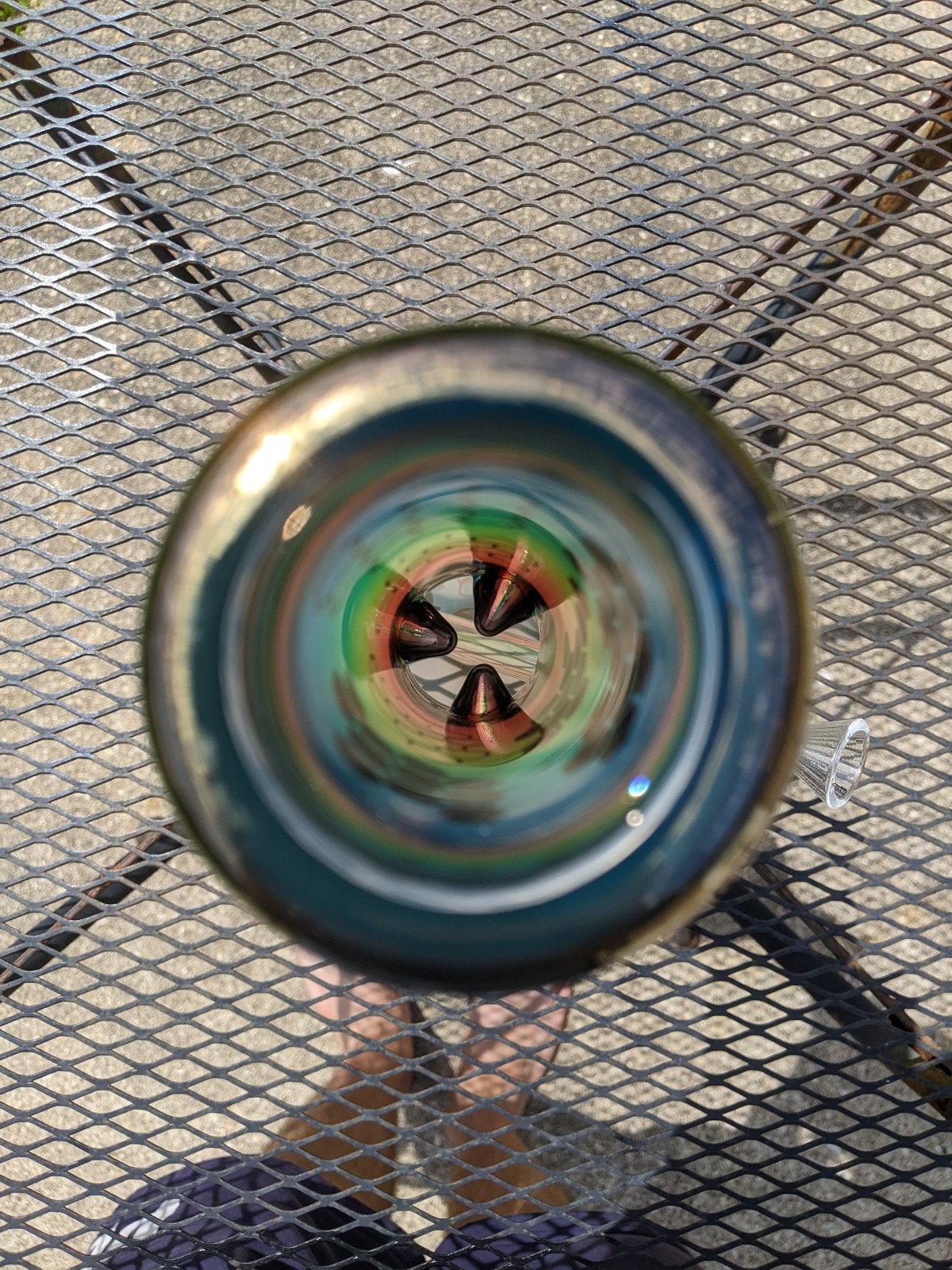 Benzene: Glass Beaker Water Pipe Bong – Sandblast 12.5&Prime; Tall 7mm Thick Rainbow