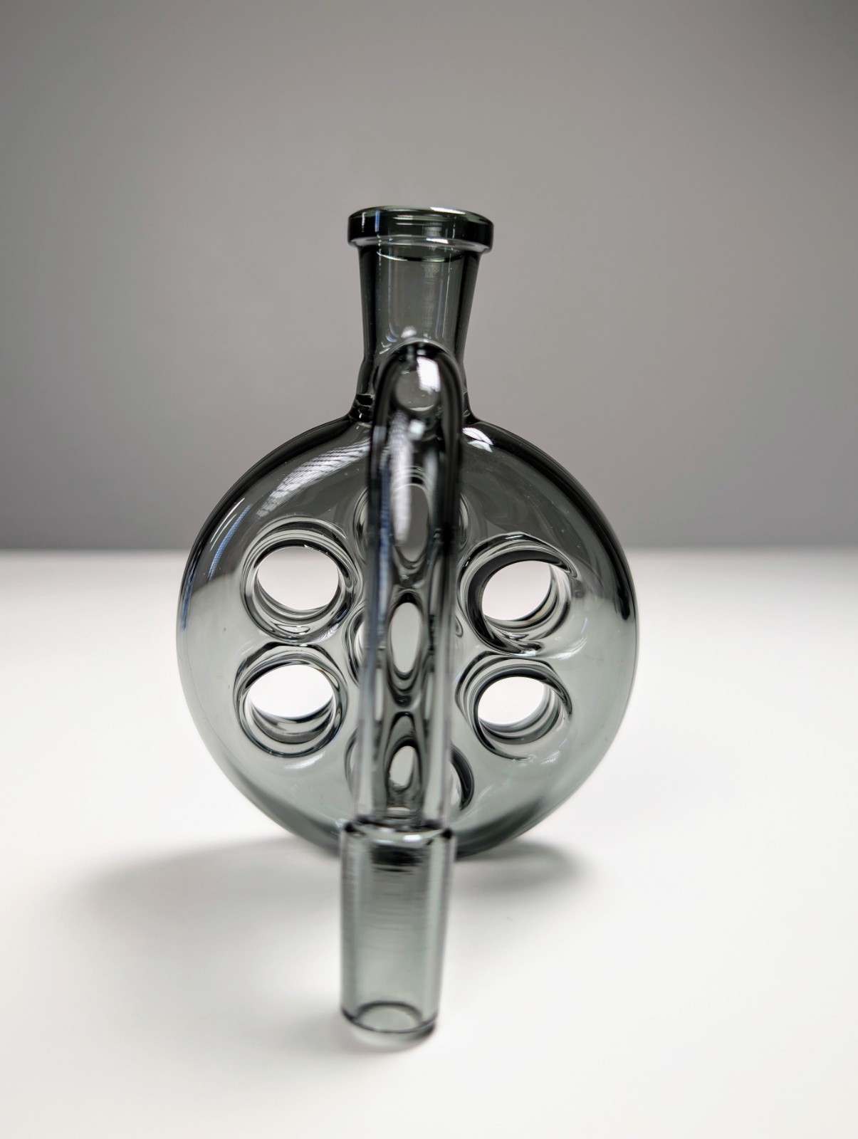 14mm 45° Smoke Swiss Cheese Premium Dry Ash Catcher Water Pipe Bong Bubbler