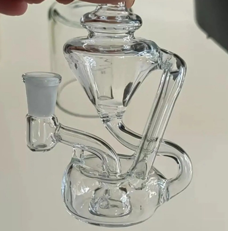 mini Glass Hookah Pipe Recycler Water Smoking Rig bong Hookah Bubbler 10mm bowl